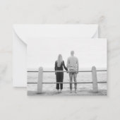 予算ユーカリ水の色の結婚式の日付を保存 ノートカード (裏面)