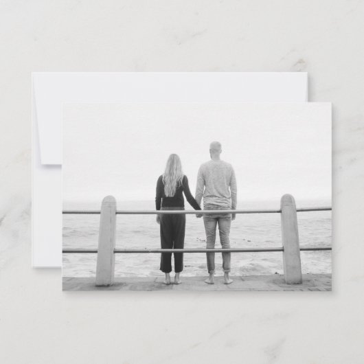 予算ユーカリ水の色の結婚式の日付を保存 ノートカード (裏面)