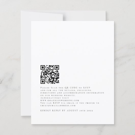 予算ユーカリ永遠に結婚式の招待を決定 (裏面)