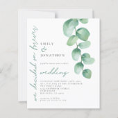 予算ユーカリ永遠に結婚式の招待を決定 (正面)