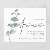 予算ユーカリ永遠に結婚式の日付を保存 (正面)