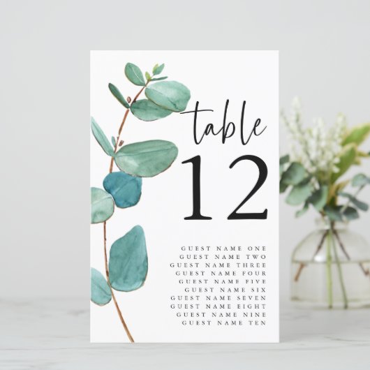 予算ユーカリ結婚プトゥスのゲスト名テーブルNo (スタンド正面)