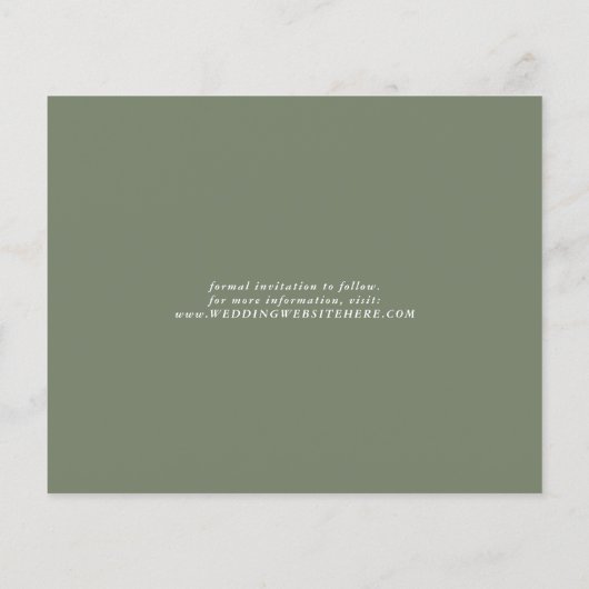 予算ユーカリ結婚式の日付写真を保存 (裏面)