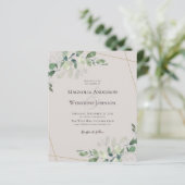 予算ユーカリ結婚式招待状QRコード (スタンド正面)