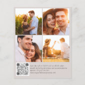 予算ユーカリ結婚式招待状QRコード (裏面)