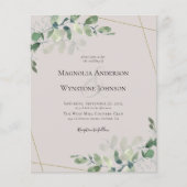 予算ユーカリ結婚式招待状QRコード (正面)