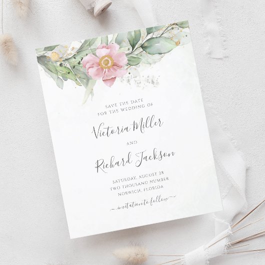 予算ユーカリ緑のフローラ日付を保存