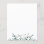 予算ユーカリ緑の結婚式の日付を保存 (裏面)