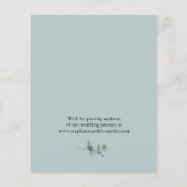 予算ユーカリ緑の結婚式の日付を保存 (裏面)