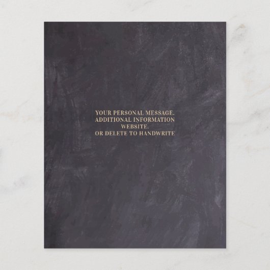 予算ユーカリ緑の結婚式の日付を保存 (裏面)