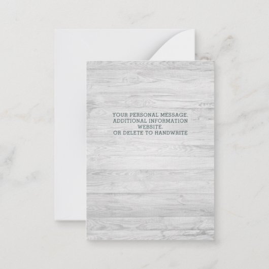 予算ユーカリ緑の結婚式の日付を保存 ノートカード (裏面)