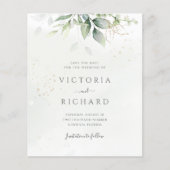 予算ユーカリ緑の金ゴールド日付を保存 (正面)