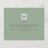 予算ユーカリ緑結婚の金ゴールドのQRコード チラシ (裏面)