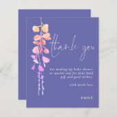 予算ユーカリ赤ちゃんシャワーPeriwinkleありがとう (正面/裏面)