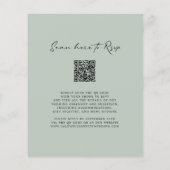 予算ユーカリ金ゴールドQRコードセージ結婚ズフライヤー チラシ (裏面)