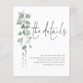 予算ユーカリQRコードの結婚詳細エンクロージャ (正面)