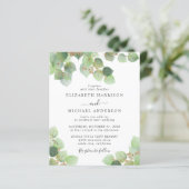 予算ユーカリQRコード結婚式招待状 (スタンド正面)