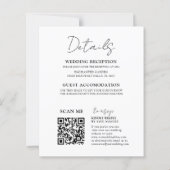 予算ユーカリQRコード結婚式招待状 (裏面)