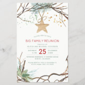 予算ラスティックウィンターホリデーパーティーの招待 チラシ (正面)