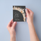 予算ラスティックパンパスグラスウェディング日付を保存 チラシ (手)