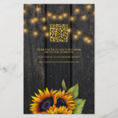 予算ラスティックフォトRSVP QR結婚式招待状 (裏面)