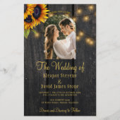 予算ラスティックフォトRSVP QR結婚式招待状 (正面)