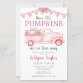 予算リトルカボチャ三連子女の子の赤ちゃんシャワー (正面)