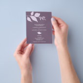 予算リハーサルディナーパープル招待状 チラシ (手)