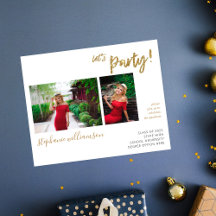 予算レッツパーティー-金ゴールド2写真卒業パーティー