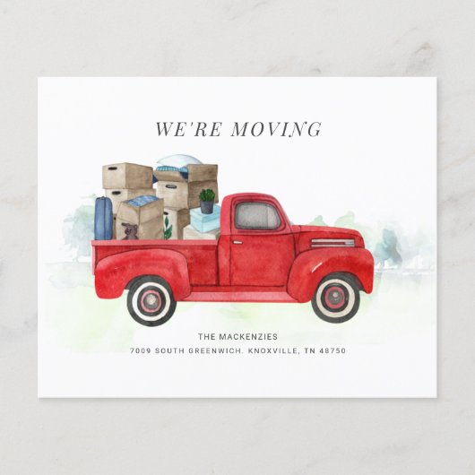 予算レッドトラックの住所の変更を移動 (正面)