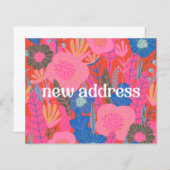 予算レッドフローラ我々は新しいホームムービングカードを移動 (正面/裏面)