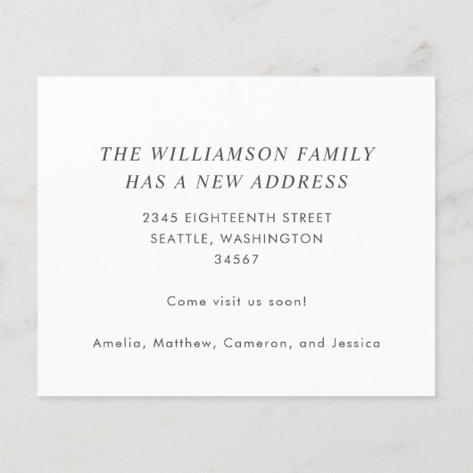 予算レッドフローラ我々は新しいホームムービングカードを移動 (裏面)