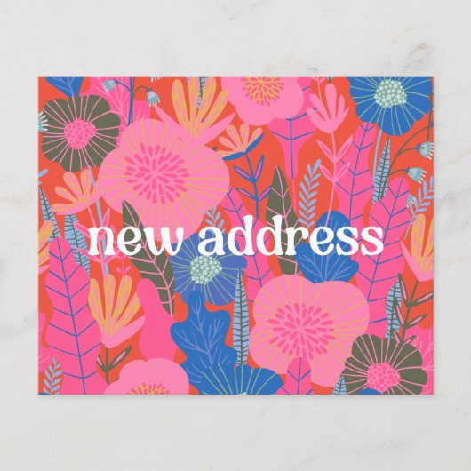 予算レッドフローラ我々は新しいホームムービングカードを移動 (正面)