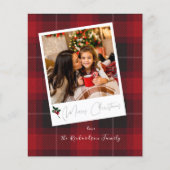 予算レッドプレイドインスタントフォトメリークリスマス チラシ (正面)