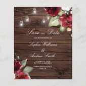 予算レッドローズ素朴ウッド日付を保存 (正面)