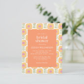 予算レトロイエローオレンジフラワーブライダルシャワー (スタンド正面)