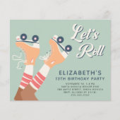 予算レトロガールズローラースケートで滑る誕生日パーティー (正面)
