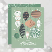 予算レトロクリスマスツリーオーナメントホリデーカード