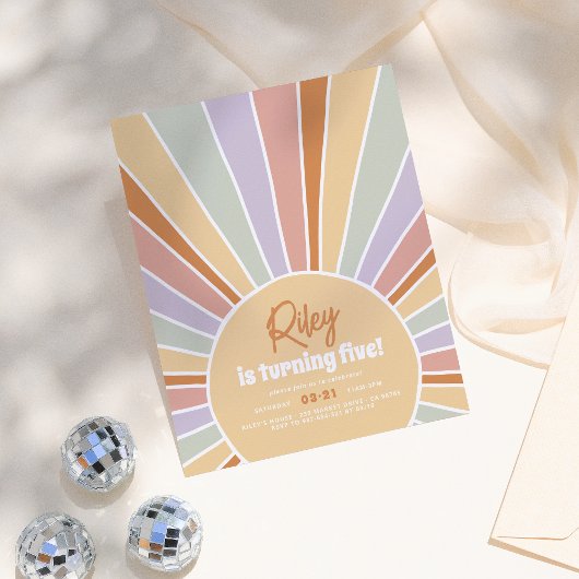 予算レトロサンシャイングルービーガールバースデーパーティー