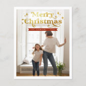 予算レトロタイポグラフィGroovyクリスマスフォト (正面)