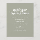 予算レトロタイポグラフィSage Green日付の保存 (裏面)