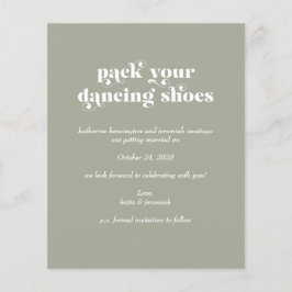 予算レトロタイポグラフィSage Green日付の保存