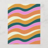 予算レトロピンクイエローウェーブラインブライダルシャワー (裏面)