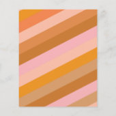 予算レトロピンクオレンジカップルシャワー招待状 (裏面)