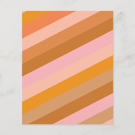 予算レトロピンクオレンジカップルシャワー招待状 (裏面)