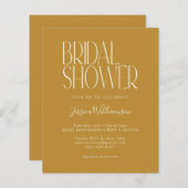 予算レトロボホイエローブライダルシャワー招待 (正面/裏面)