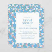 予算レトロボホブルーディティフローラブライダルシャワー (正面/裏面)