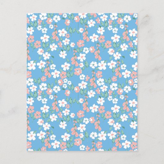 予算レトロボホブルーディティフローラブライダルシャワー (裏面)