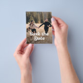 予算レトロ写真の保存日付 チラシ (手)