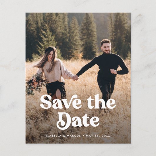 予算レトロ写真の保存日付 チラシ (正面)